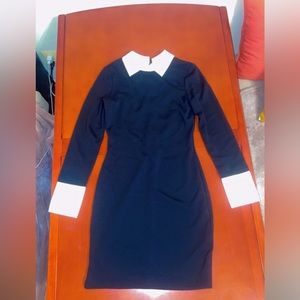 Wednesday Addams Halloween black dress with collar